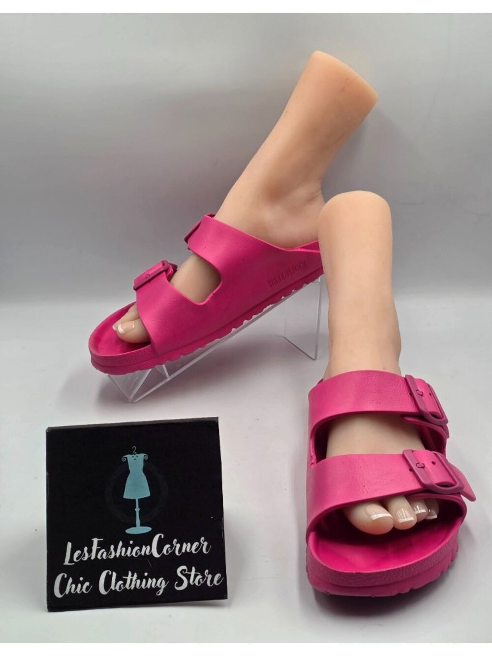 Birkenstock  Women's Beetroot Pink Arizona EVA Double Strap Sandals Sz 9.5 3960
